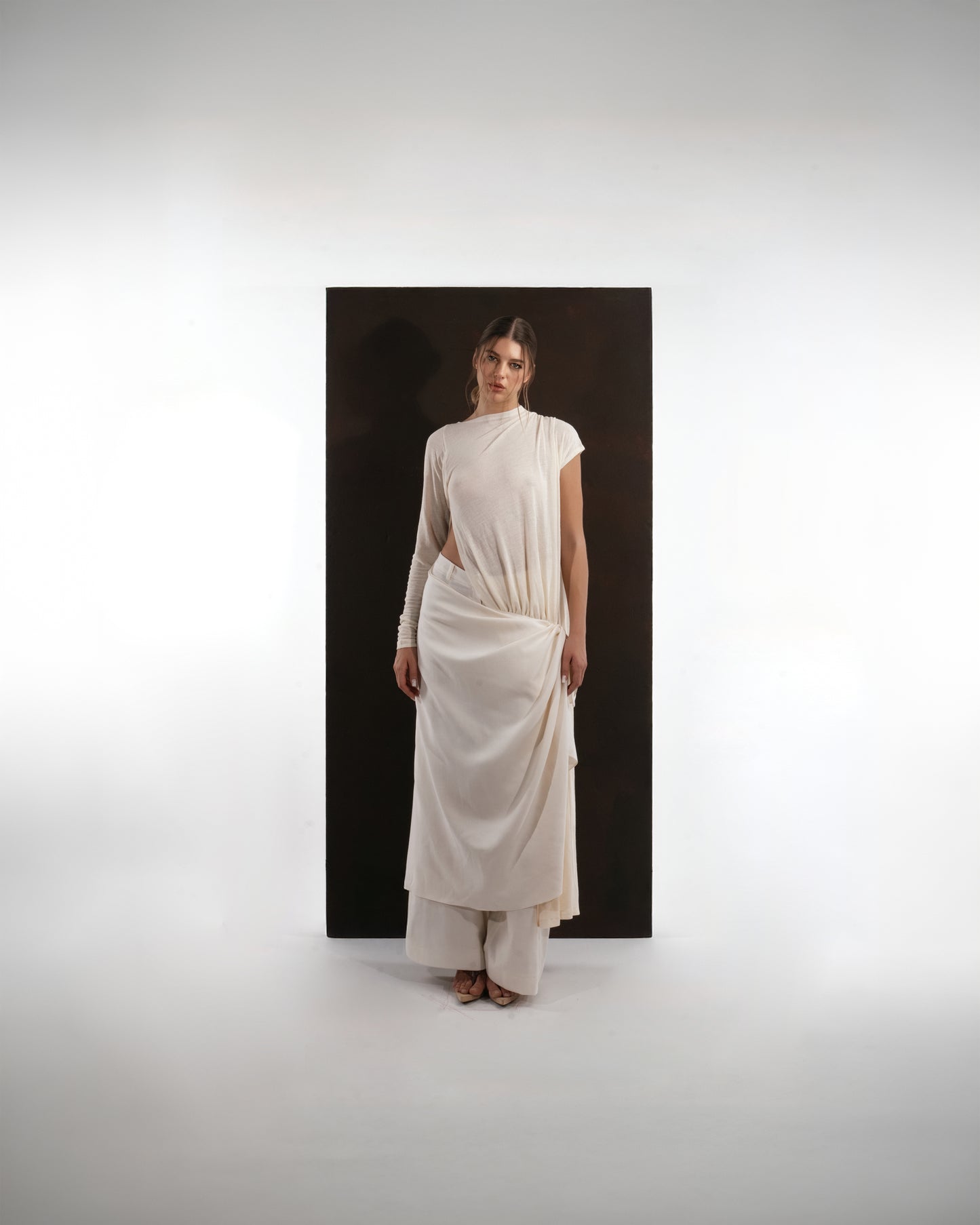 DRAPED ASYMMETRIC WOOL SET