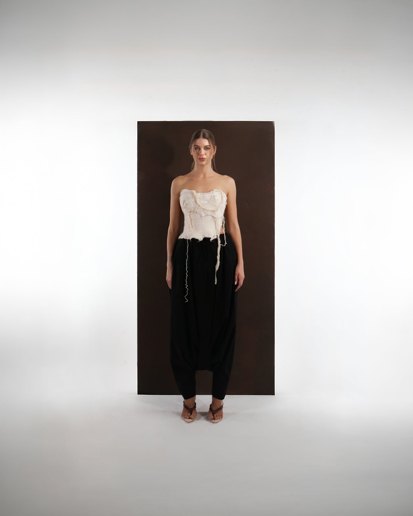 NOIR DRAPED TROUSERS