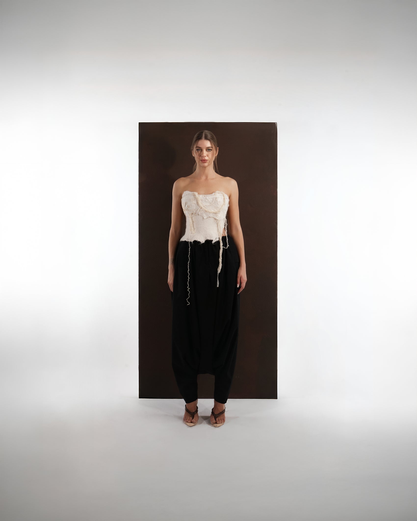 NOIR DRAPED TROUSERS