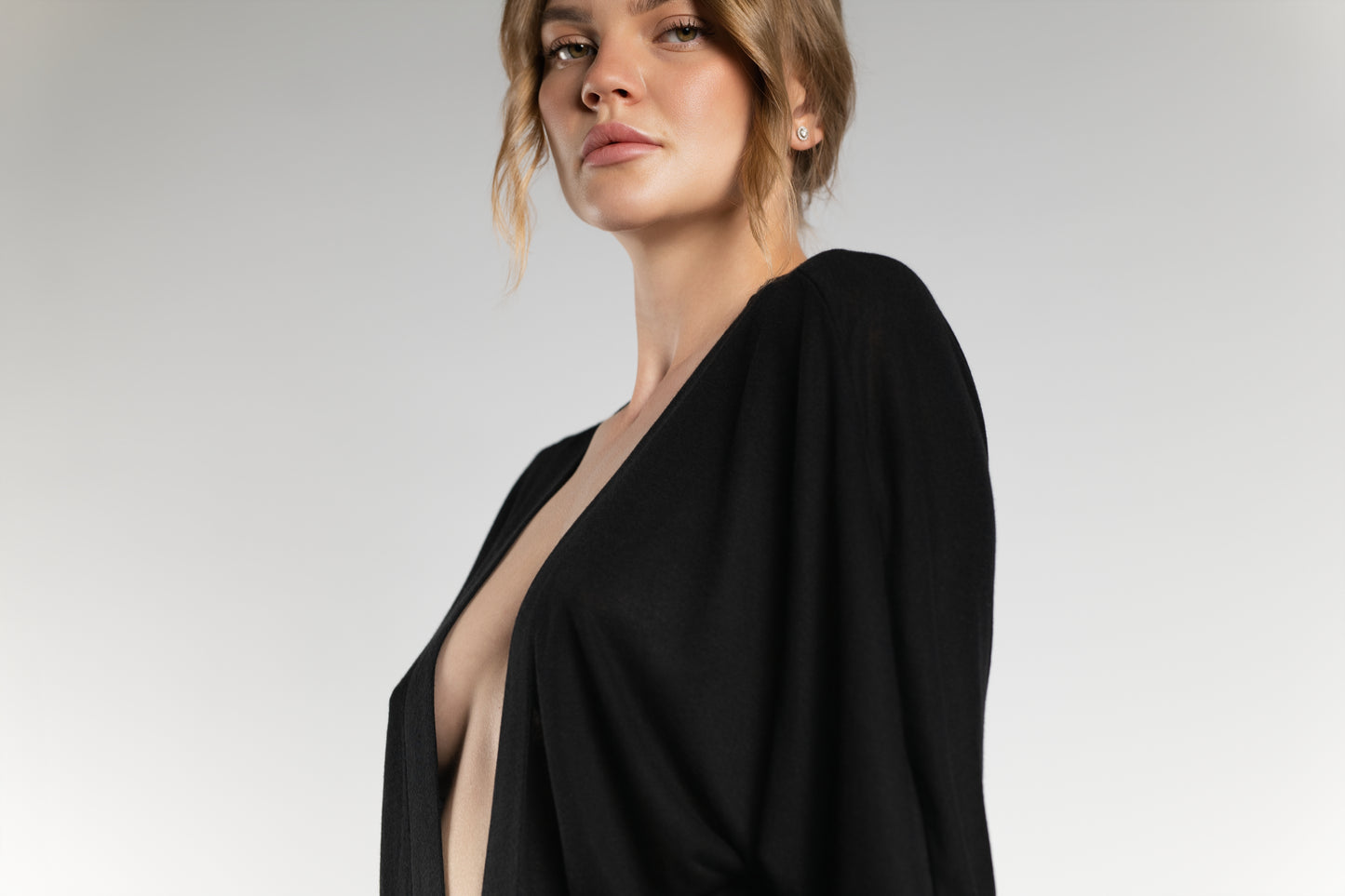 Short Black Beach Dress with Tie Detail