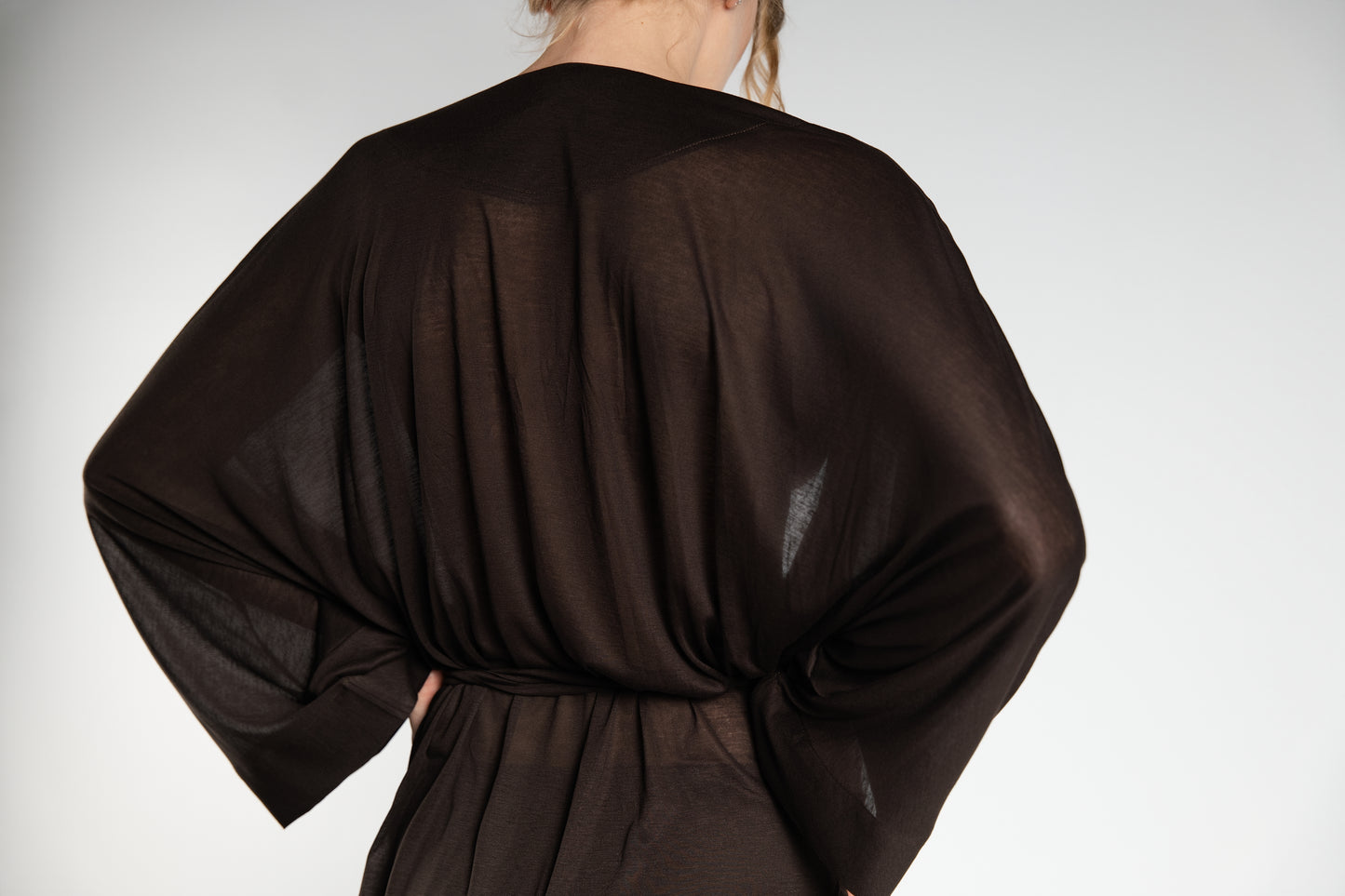 Brown Kimono and Trouser Set
