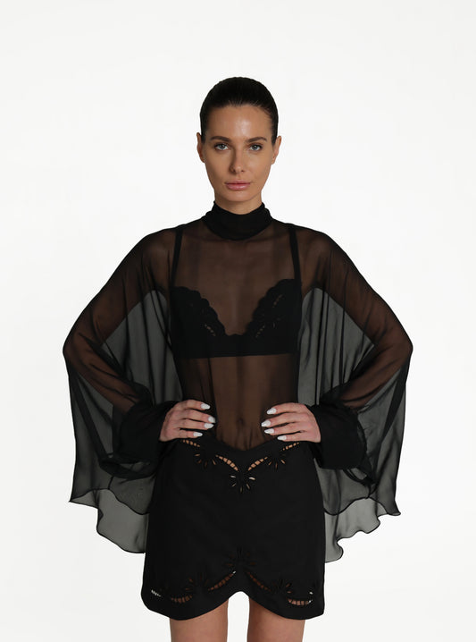 BLACK SILK OVERLAY