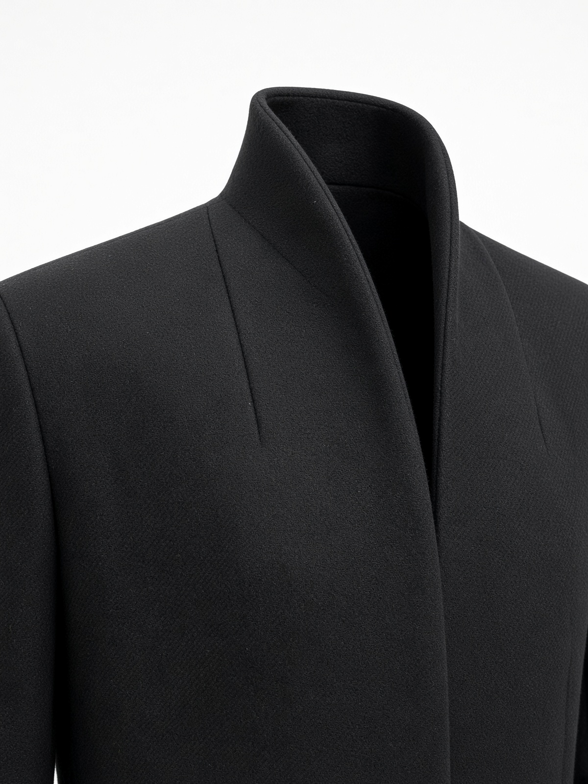 CLASSIC BLACK WOOL COAT