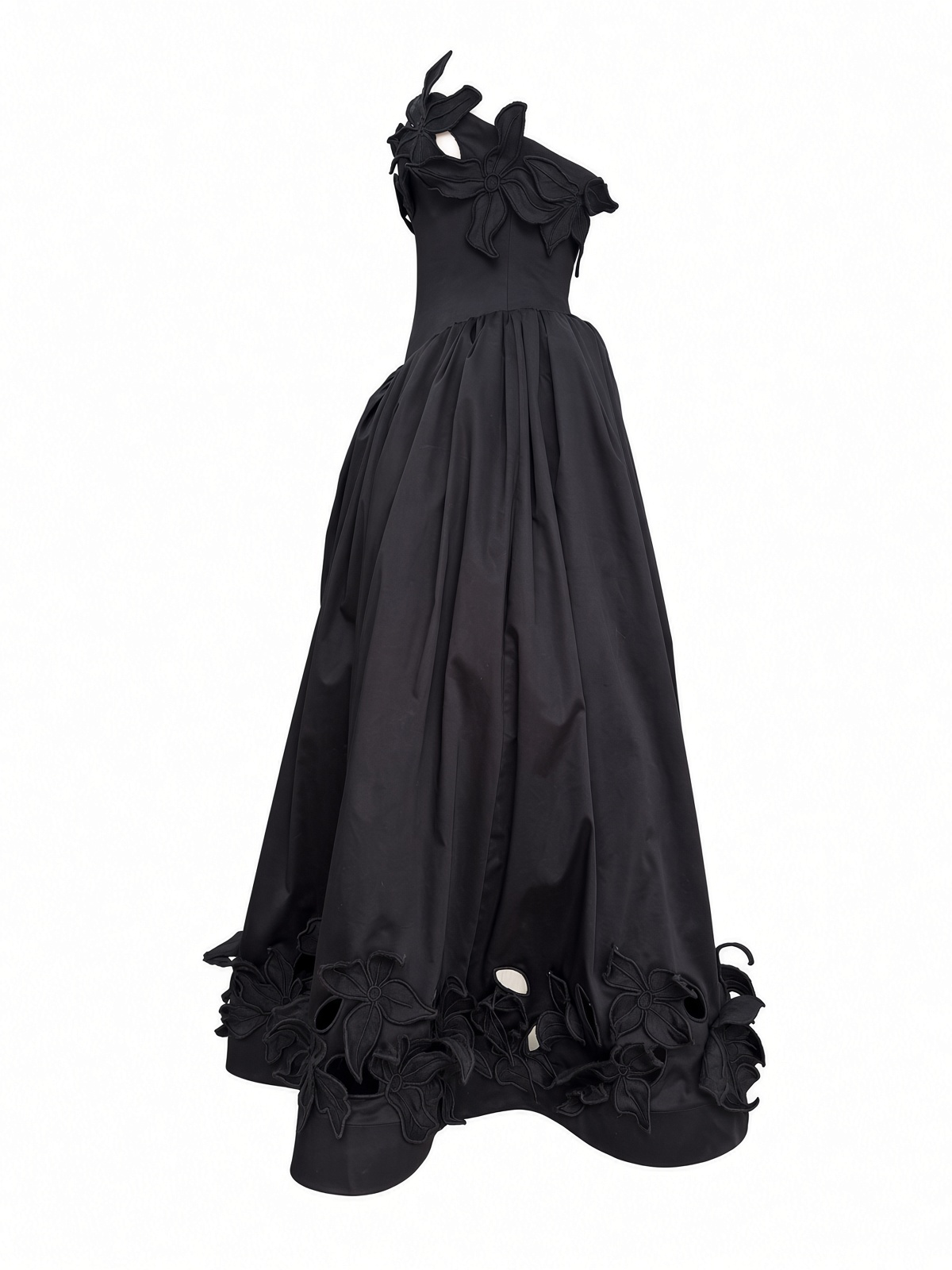 CORSET DRESS WITH 3D FLORALS