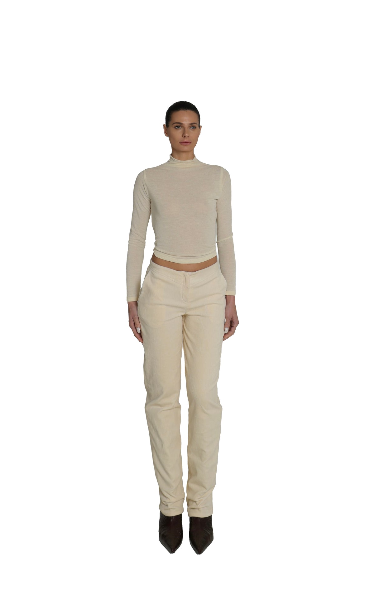 COTTON VELVET TROUSERS