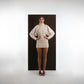 IVORY DRAPED DRESS