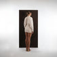 IVORY DRAPED DRESS
