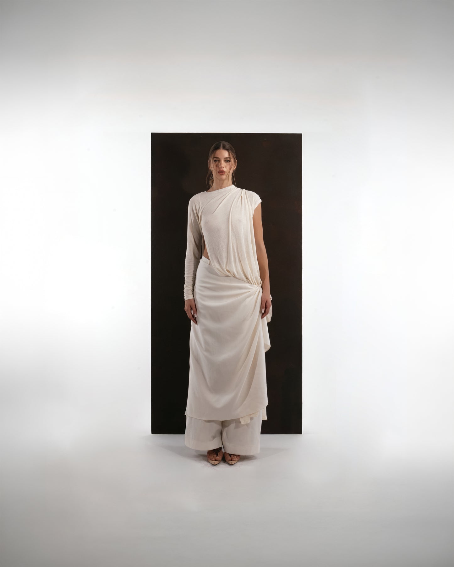 DRAPED ASYMMETRIC WOOL SET