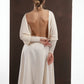 IVORY OPEN-BACK DRAPE DRESS