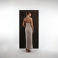 SCULPTED COLUMN WOOL DRESS