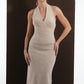SCULPTED COLUMN WOOL DRESS