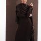 BROWN OPEN BACK DRESS
