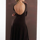 BROWN OPEN BACK DRESS
