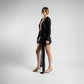 Short Black Beach Dress with Tie Detail
