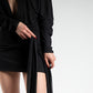 Short Black Beach Dress with Tie Detail