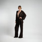 Brown Kimono and Trouser Set