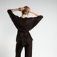 Brown Kimono and Trouser Set