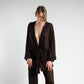 Brown Kimono and Trouser Set
