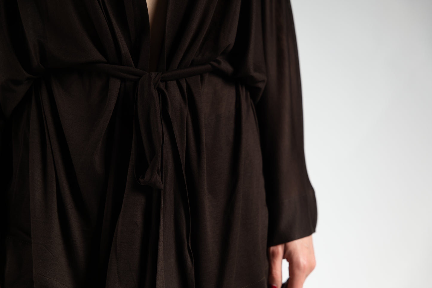 Brown Kimono and Trouser Set