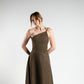 Brown Cotton-Twill Dress