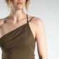 Brown Cotton-Twill Dress