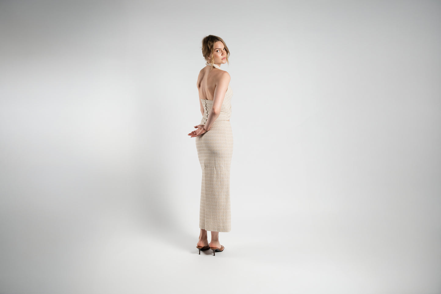 Knitted Skirt and Vest Set