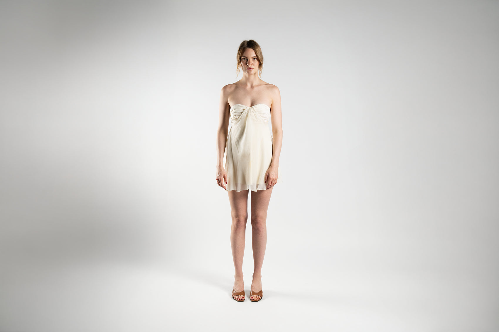 Lightweight Dress in Fine Cream Linen