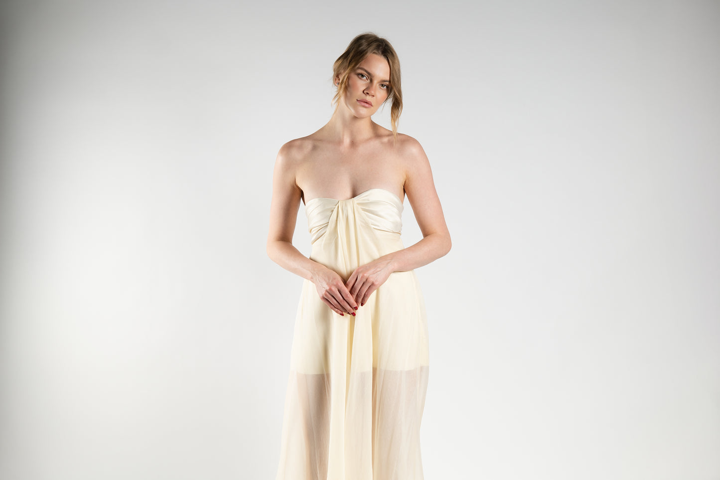 Long Dress in Lightweight Cream Linen