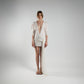 Short White Beach Dress with Tie Detail