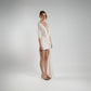 Short White Beach Dress with Tie Detail