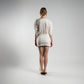 Short White Beach Dress with Tie Detail