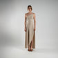 Beige Cotton-Twill Dress