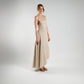 Beige Cotton-Twill Dress