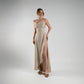 Beige Cotton-Twill Dress