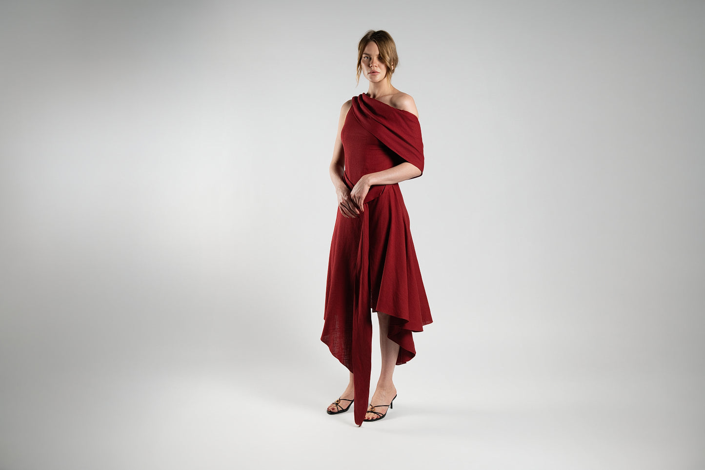 Red Linen Dress