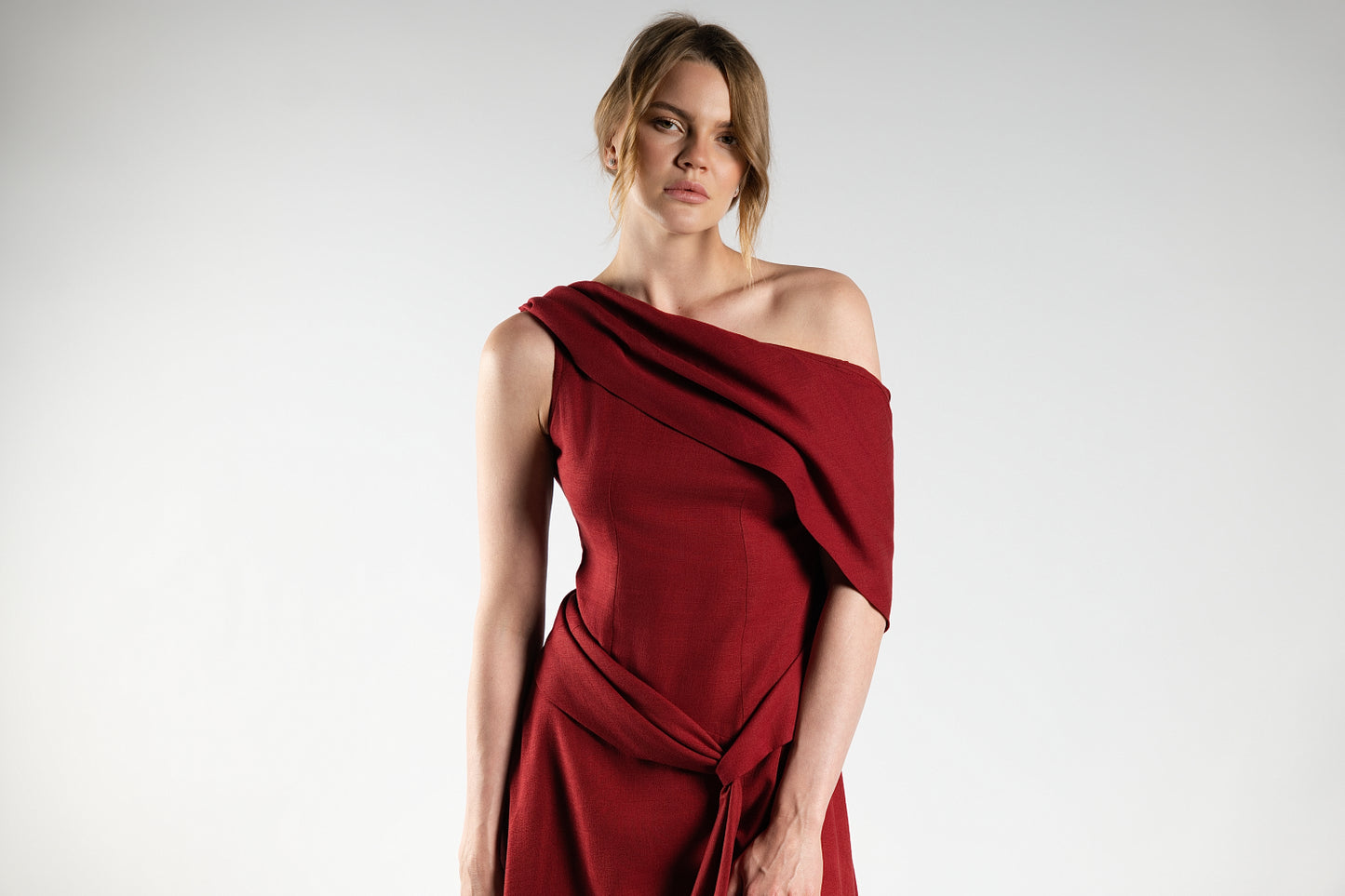 Red Linen Dress