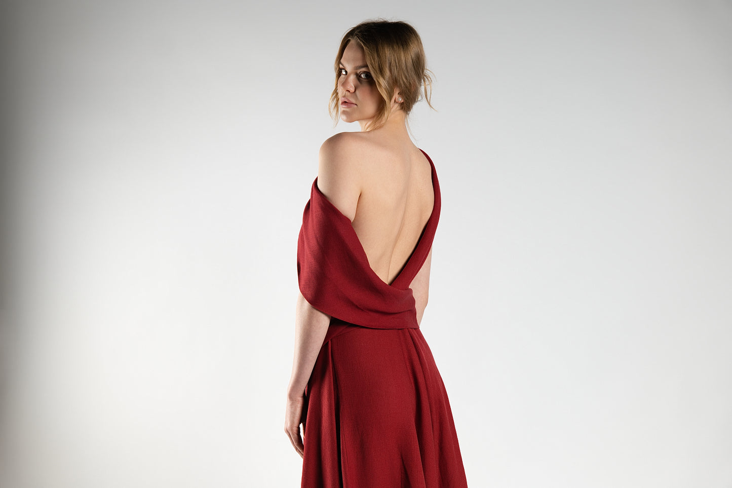 Red Linen Dress