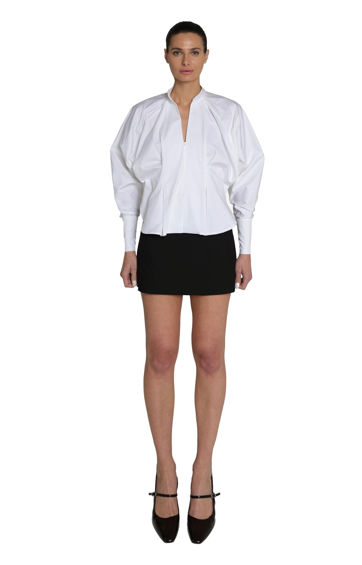 PLEATED KIMONO SHIRT
