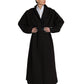 RED-STRIPED WOOL COAT