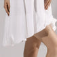White Bubble Hem Halter Dress