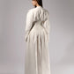 Corseted White Linen Dress