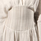 Corseted White Linen Dress