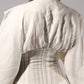Corseted White Linen Dress