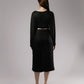 Black Two-Piece Set with a Deep V Neckline