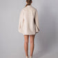ALISADUDAJ CRAFT 01 beige cashmere coat and mini skirt set, back view showing scroll embroidery across the shoulders