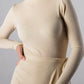 ALISADUDAJ CRAFT 07 off-white wool turtleneck, close-up of fine knit and mock neck