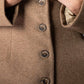 ALISADUDAJ CRAFT 11 brown wool longline coat, close-up of button placket and brushed wool