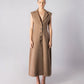 ALISADUDAJ CRAFT 11 brown wool sleeveless longline coat dress, front view, full length